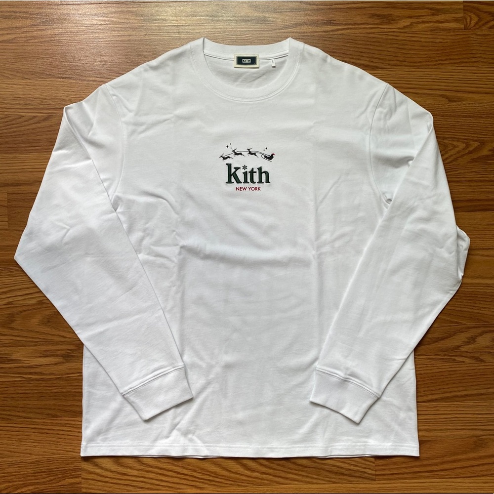 Kith Sleigh Serif White L/S Tee